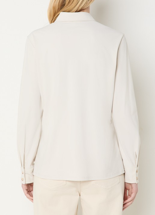 Expresso Blouse met kraag - achterkant 2 creme