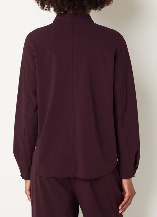 Expresso Blouse met kraag - achterkant 4 aubergine