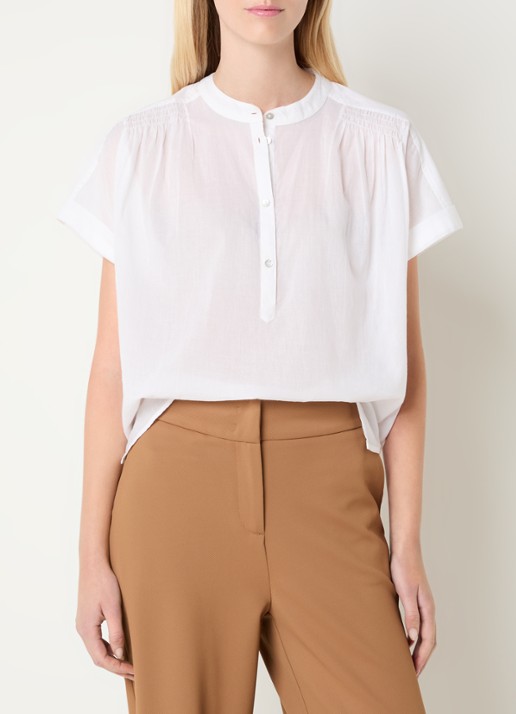 Expresso Blouse met smockwerk