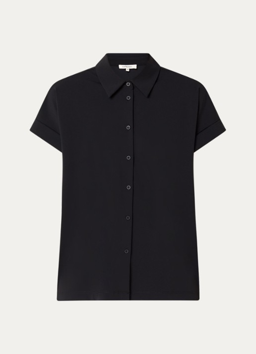 Expresso Blouse met vlindermouw - voorkant 2 zwart