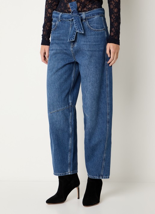 Expresso High waist balloon jeans met medium wassing
