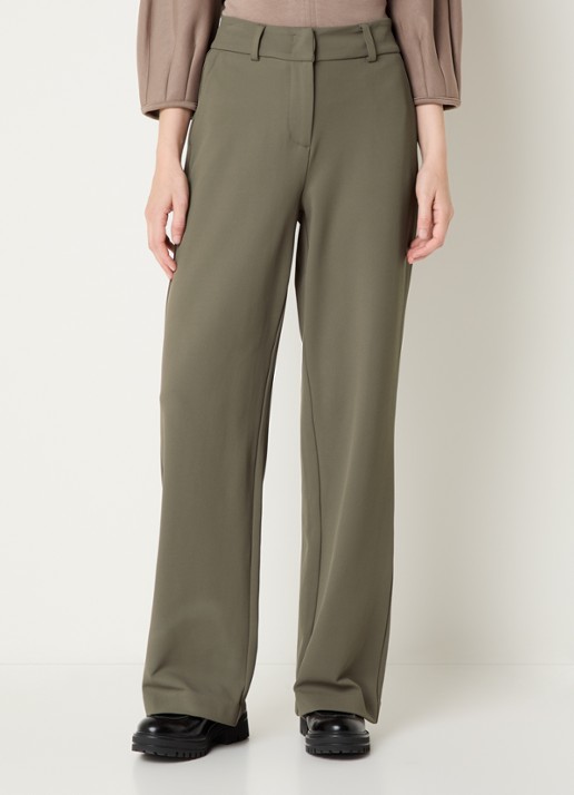 Expresso High waist flared fit broek met steekzakken - detail 4 zand