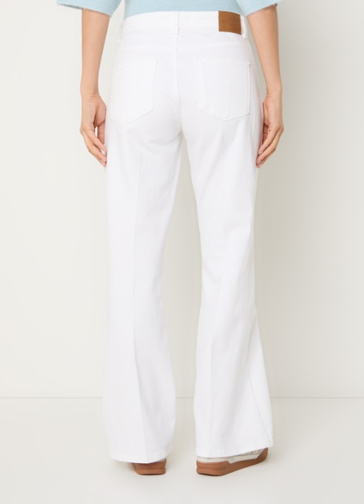 Expresso High waist flared fit chino met steekzakken - achterkant gebroken wit