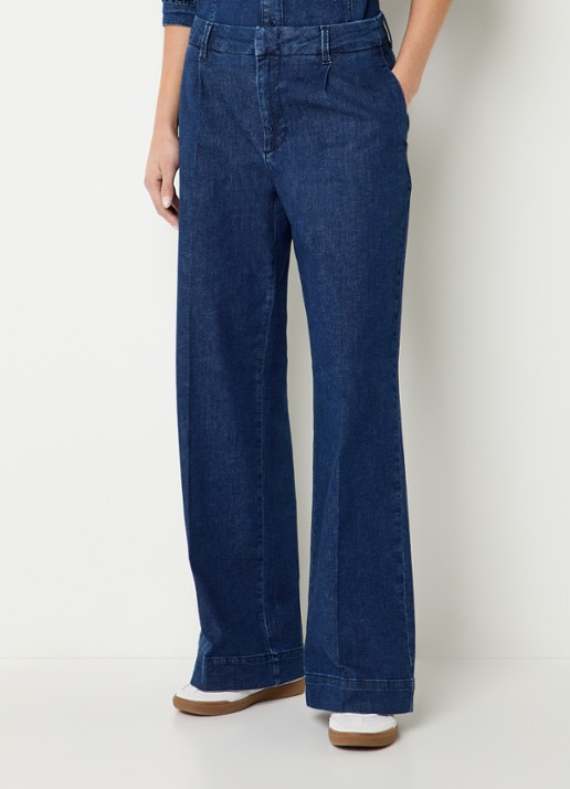 Expresso High waist flared jeans met donkere wassing