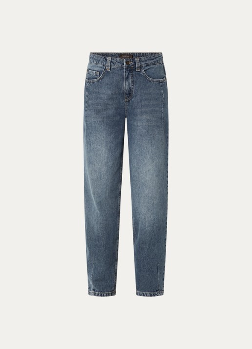Expresso High waist straight fit jeans met medium wassing - voorkant 4 indigo