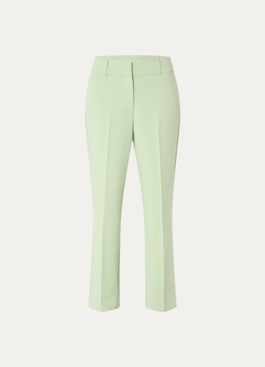 Expresso High waist straight fit pantalon met steekzakken - voorkant lichtgroen