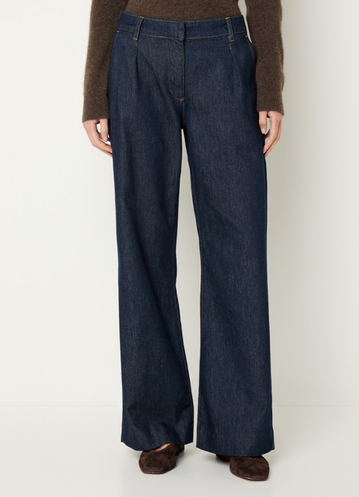 Expresso High waist wide leg jeans met donkere wassing