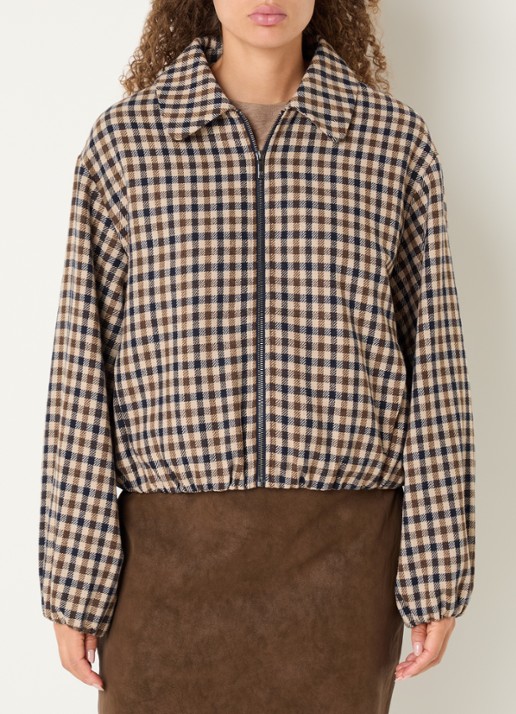Expresso Jack met steekzakken en kraag - detail beige