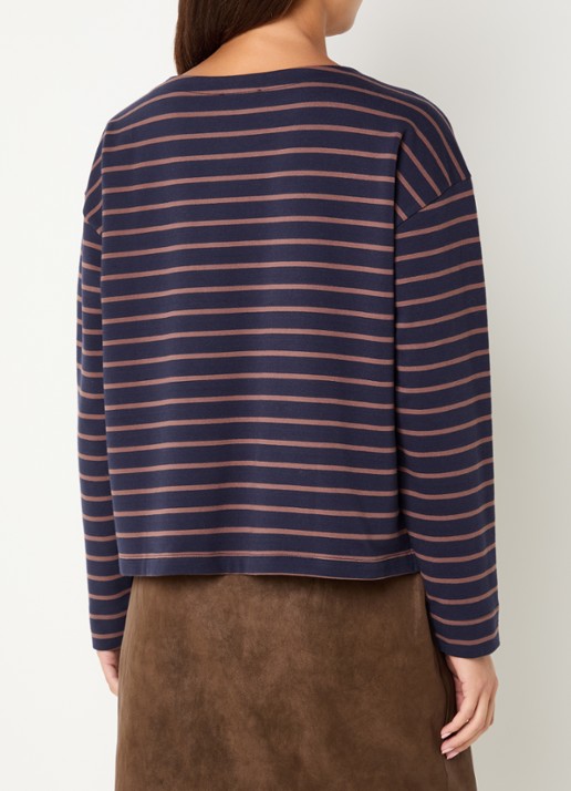 Expresso Longsleeve met streepprint - achterkant 4 donkerblauw