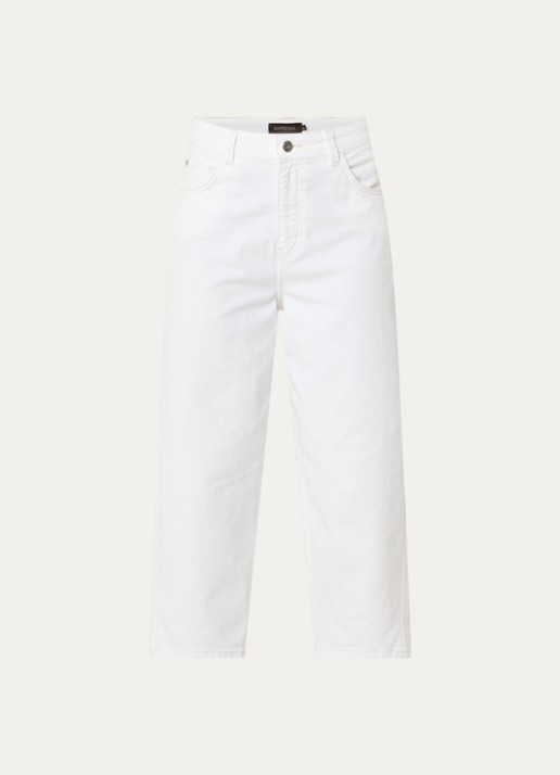 Expresso Mid waist balloon fit jeans met gekleurde wassing - voorkant wit