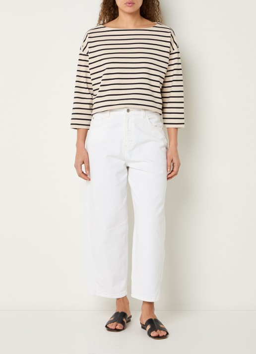 Expresso Mid waist balloon fit jeans met gekleurde wassing - voorkant 2 wit