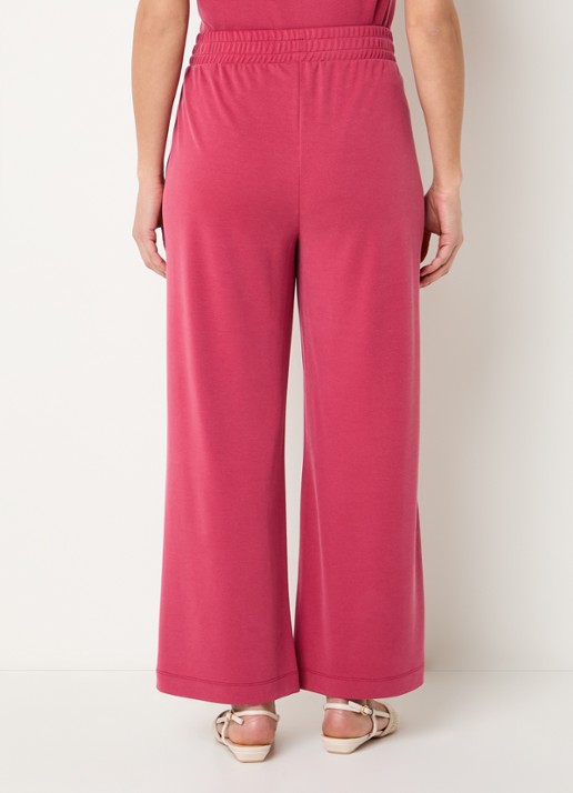 Expresso Mid waist loose fit joggingbroek met steekzakken - achterkant 4 kersenrood