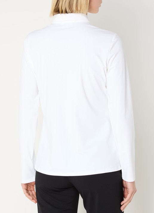 Expresso Noos blouse van travelstof - achterkant 4 wit