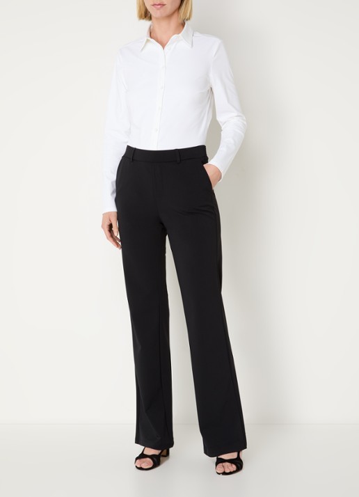 Expresso Noos blouse van travelstof - voorkant 3 wit