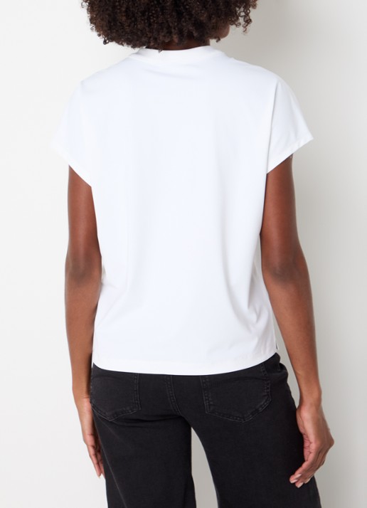 Expresso Noos T-shirt met V-hals - achterkant 3 wit