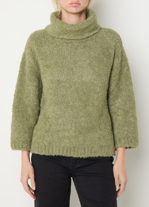 Expresso Pullover in wolblend met col