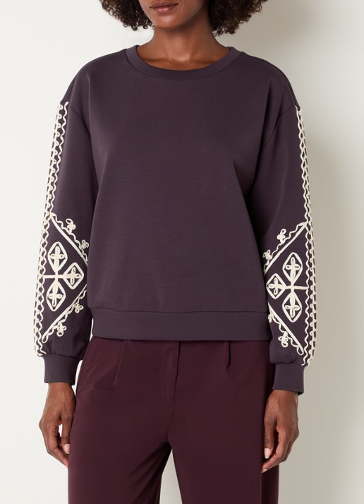 Expresso Sweater met borduring