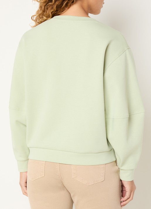 Expresso Sweater met ronde hals - achterkant 4 lindegroen