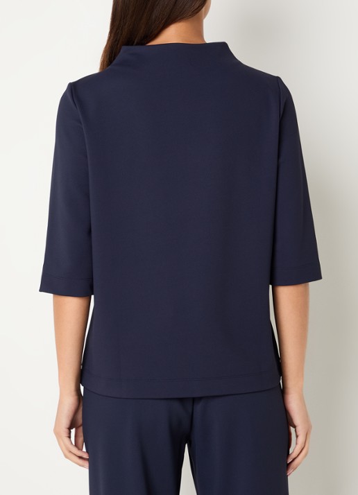Expresso T-shirt met ronde hals - achterkant 4 donkerblauw