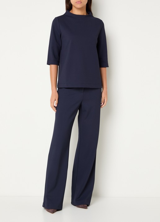 Expresso T-shirt met ronde hals - voorkant 3 donkerblauw