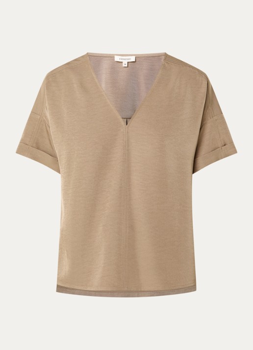 Expresso Top met glanzende finish  - voorkant roestbruin