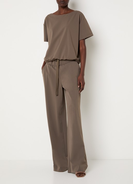 Expresso Travel top met boothals - voorkant 3 zand