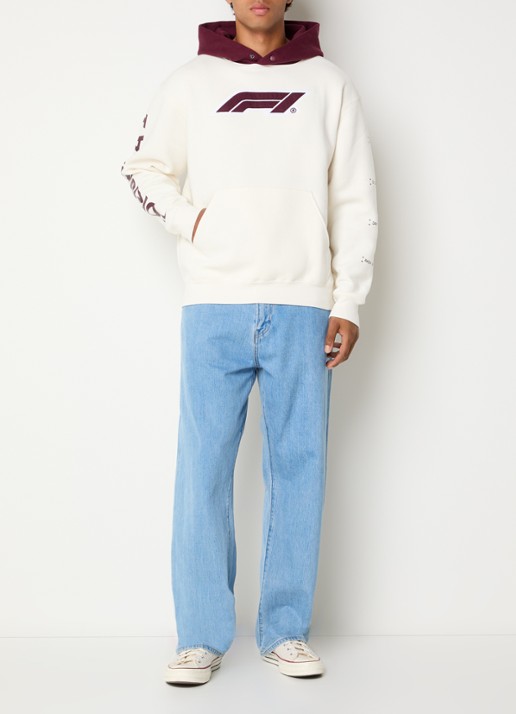 F1 All Hands hoodie met logo- en backprint - voorkant 5 creme