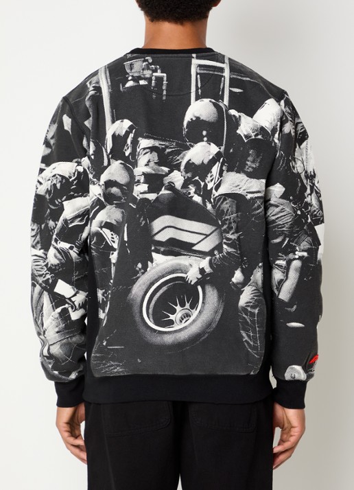 F1 All Hands sweater met print - achterkant zwart