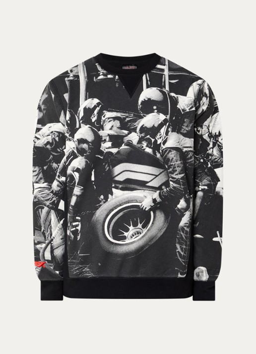 F1 All Hands sweater met print - voorkant 2 zwart