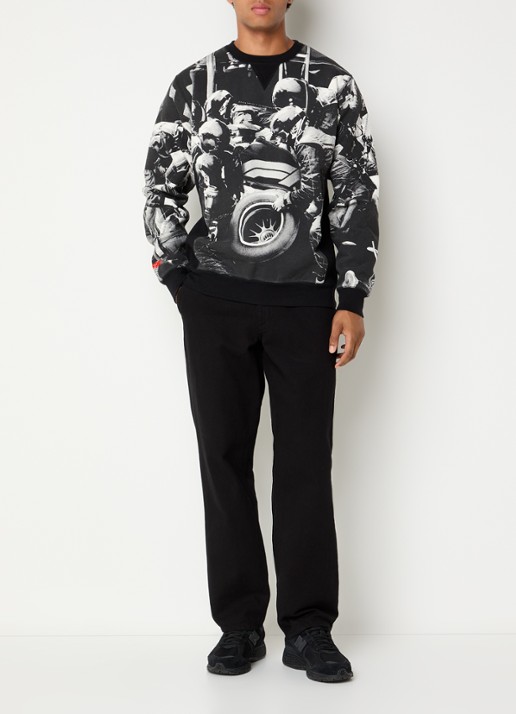 F1 All Hands sweater met print - voorkant 3 zwart