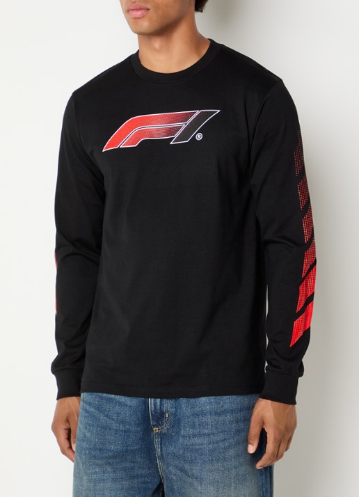 F1 Victory longsleeve met logo- en backprint - achterkant zwart