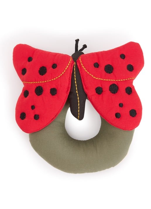 Fabelab Ladybug rammelaar 13 cm