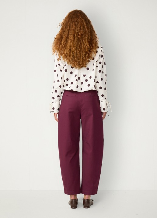 Fabienne Chapot Ada blouse met stippenprint - achterkant 5 gebroken wit