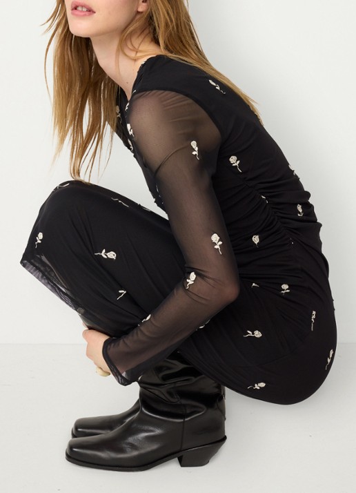 Fabienne Chapot Ashley midi jurk met borduring