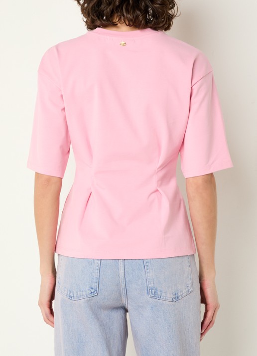 Fabienne Chapot Asta T-shirt met applicatie - achterkant roze