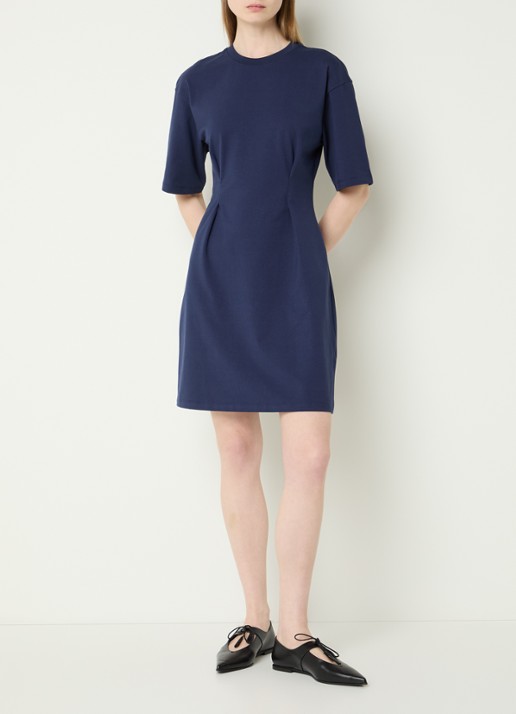 Fabienne Chapot Astan mini jurk met applicatie - voorkant 2 donkerblauw