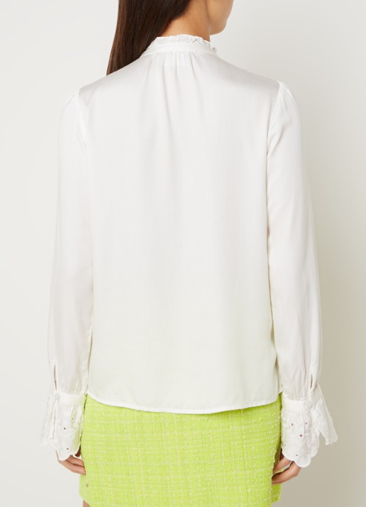 Fabienne Chapot Baba blouse met pofmouw - achterkant wit