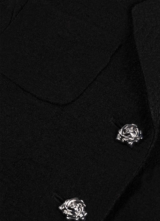 Fabienne Chapot Baby getailleerde blazer in wolblend - detail 5 zwart