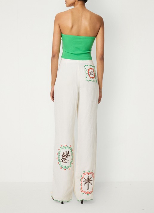 Fabienne Chapot Benita crop top met cut-out detail - achterkant 5 groen