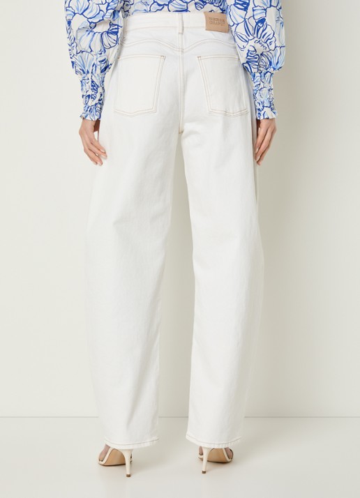 Fabienne Chapot Betty high waist tapered fit jeans met gekleurde wassing - achterkant gebroken wit