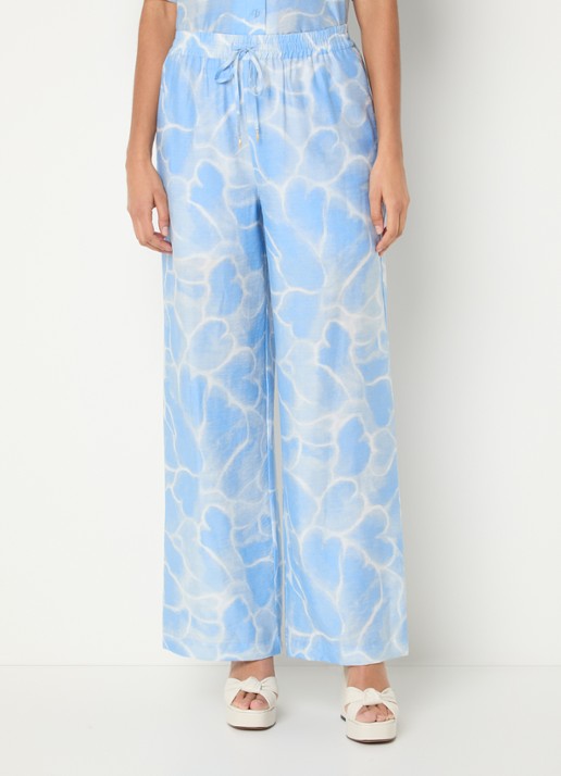 Fabienne Chapot Brent high waist wide fit pantalon met print