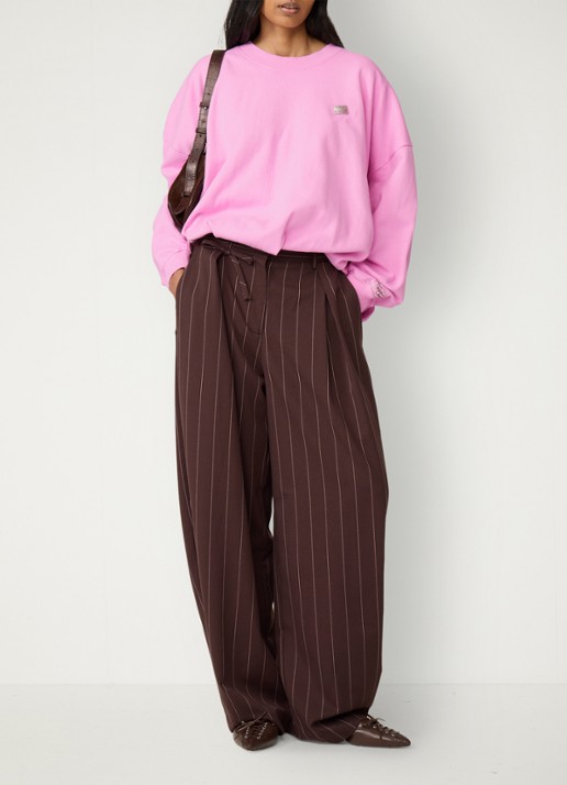 Fabienne Chapot Bubble sweater met plooidetail - voorkant 5 roze