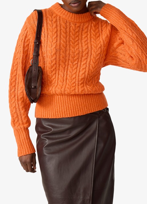 Fabienne Chapot Cable kabelgebreide pullover in wolblend