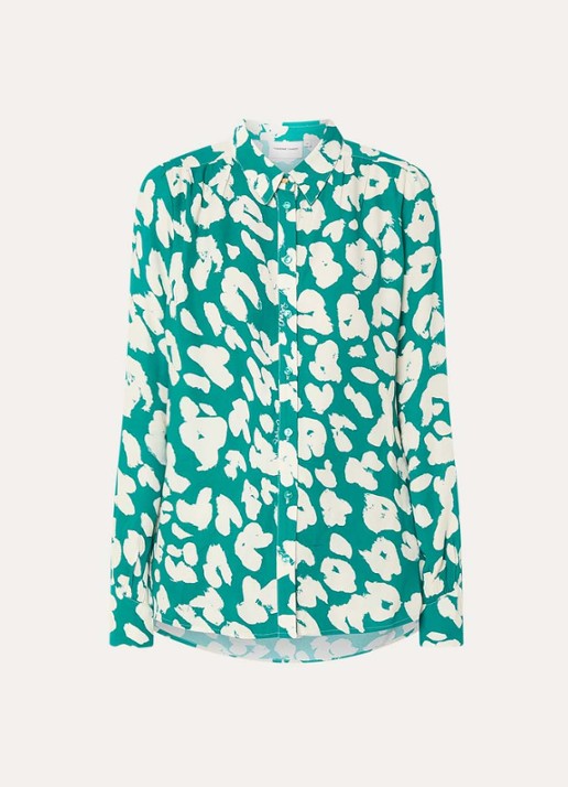 Fabienne Chapot Coco blouse met print - voorkant 2 groen