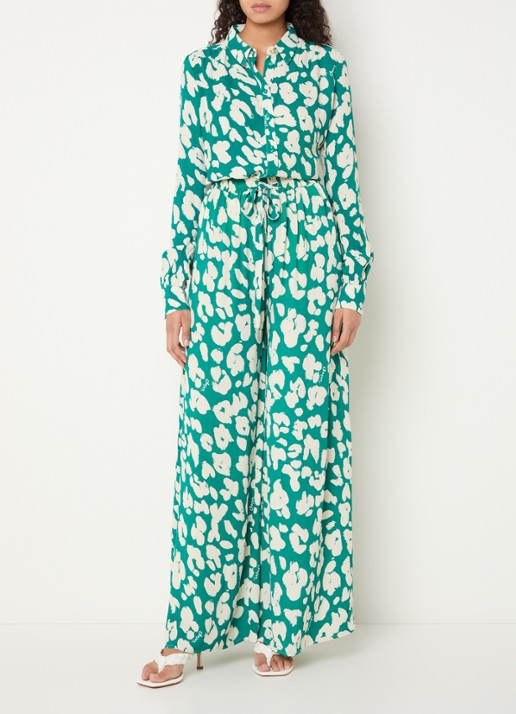 Fabienne Chapot Coco blouse met print - voorkant 3 groen