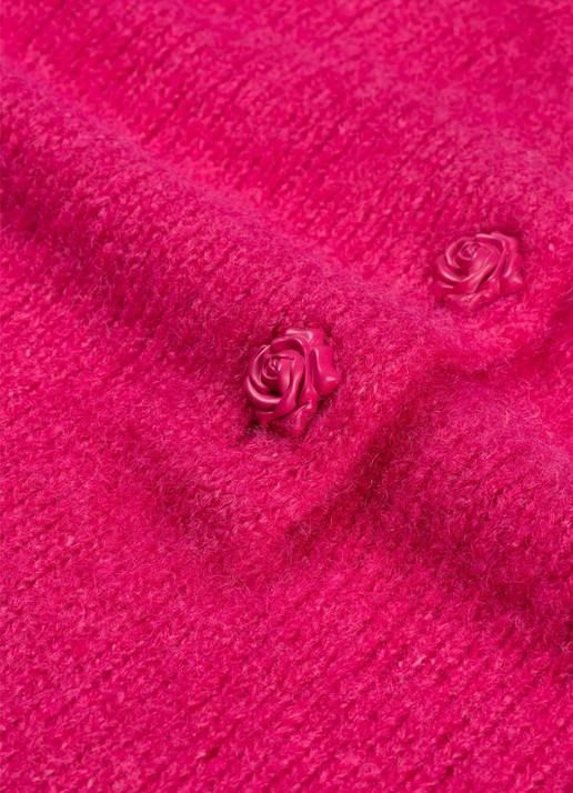 Fabienne Chapot Coco fijngebreide pullover  - detail 2 fuchsia