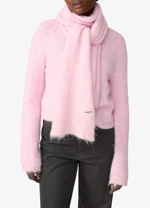 Fabienne Chapot Coco sjaal in wolblend - voorkant 3 roze