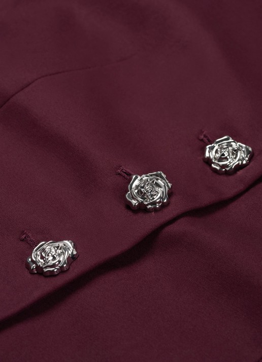 Fabienne Chapot Colombine blazer met strikdetail - detail 3 bordeauxrood
