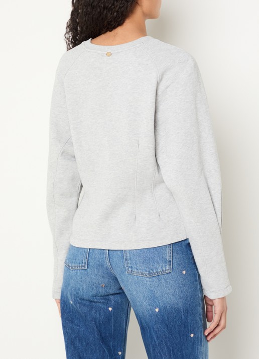 Fabienne Chapot Dhelia sweater met kralendecoratie - achterkant 4 grijsmele