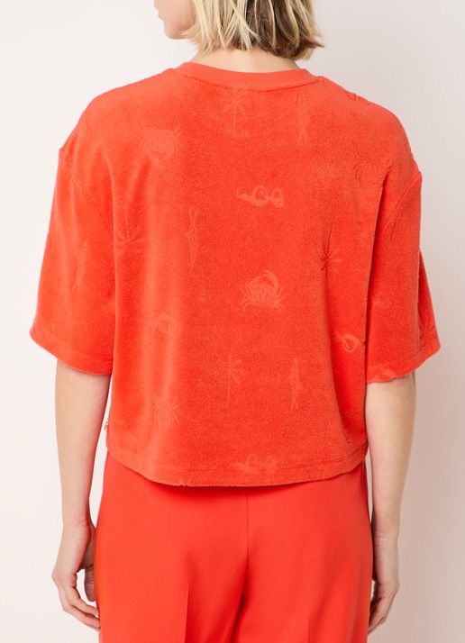 Fabienne Chapot Evy T-shirt van badstof - achterkant orange
